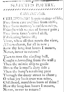 Childhood Poetry, 1808