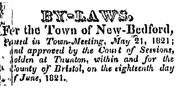 New Bedford Mecury, July 13, 1821