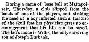 mattapoisett ball game injury